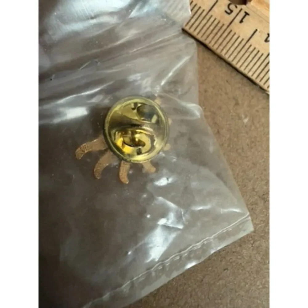 Gold metal sunburst design Pin with G2 lapel pin